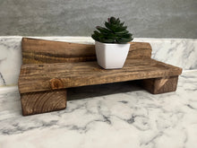 Load image into Gallery viewer, Rustic Wooden Bathroom Shelf Riser | Solid Wood | Handmade in the UK