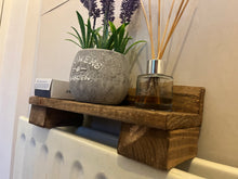 Load image into Gallery viewer, Rustic Wooden Bathroom Shelf Riser | Solid Wood | Handmade in the UK