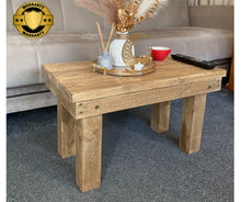 Load image into Gallery viewer, Compact Rustic Coffee Table, With Chunky Legs