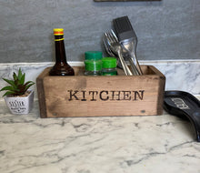 Load image into Gallery viewer, Engraved Organiser Box | Wooden Caddy Box