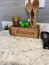 Load image into Gallery viewer, Engraved Organiser Box | Wooden Caddy Box