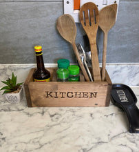 Load image into Gallery viewer, Engraved Organiser Box | Wooden Caddy Box