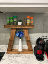 Load image into Gallery viewer, Natural Wood Kitchen Countertop Shelf