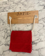 Load image into Gallery viewer, Bathroom Towel Rail | Handmade Engraved Bath Holder