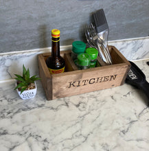 Load image into Gallery viewer, Engraved Organiser Box | Wooden Caddy Box