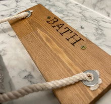 Load image into Gallery viewer, Bathroom Towel Rail | Handmade Engraved Bath Holder