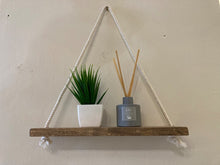Load image into Gallery viewer, Handcrafted Wall Mounted Shelf | Hanging Rope Floating Shelf