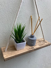 Load image into Gallery viewer, Handcrafted Wall Mounted Shelf | Hanging Rope Floating Shelf
