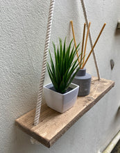 Load image into Gallery viewer, Handcrafted Wall Mounted Shelf | Hanging Rope Floating Shelf