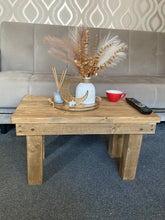 Load image into Gallery viewer, Compact Rustic Coffee Table, With Chunky Legs
