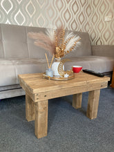 Load image into Gallery viewer, Compact Rustic Coffee Table, With Chunky Legs
