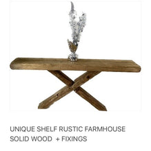 Load image into Gallery viewer, Wall Shelf Rustic, Farmhouse Solid Wood