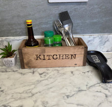 Load image into Gallery viewer, SET OF 2 | Kitchen Organiser Box and Wooden Shelf