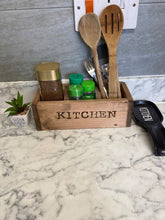 Load image into Gallery viewer, SET OF 2 | Kitchen Organiser Box and Wooden Shelf