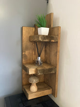Load image into Gallery viewer, Handmade Wooden Corner Shelf
