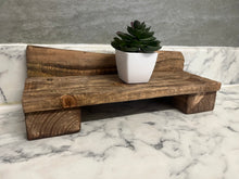 Load image into Gallery viewer, Super Rustic Wooden Bathroom Shelf Riser, Hand-Crafted Kitchen Stand
