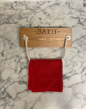 Load image into Gallery viewer, Bathroom Towel Rail | Handmade Engraved Bath Holder
