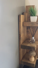 Load and play video in Gallery viewer, Handmade Wooden Corner Shelf
