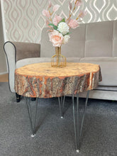 Load image into Gallery viewer, Wooden Coffee Table, Round Rustic Side Table, FREE UK DELIVERY
