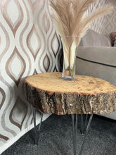 Load image into Gallery viewer, Wooden Coffee Table, Round Rustic Side Table, FREE UK DELIVERY
